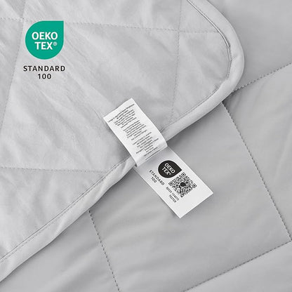 Cozy Bliss Cooling Blanket for Hot Sleepers 40"x60", Q-Max 0.45 Cooling Comfort for Pet, Cold Blankets for Night Sweats Sleeping, Ultra-Cool Lightweight Breathable Blanket for Travel, Cool Grey