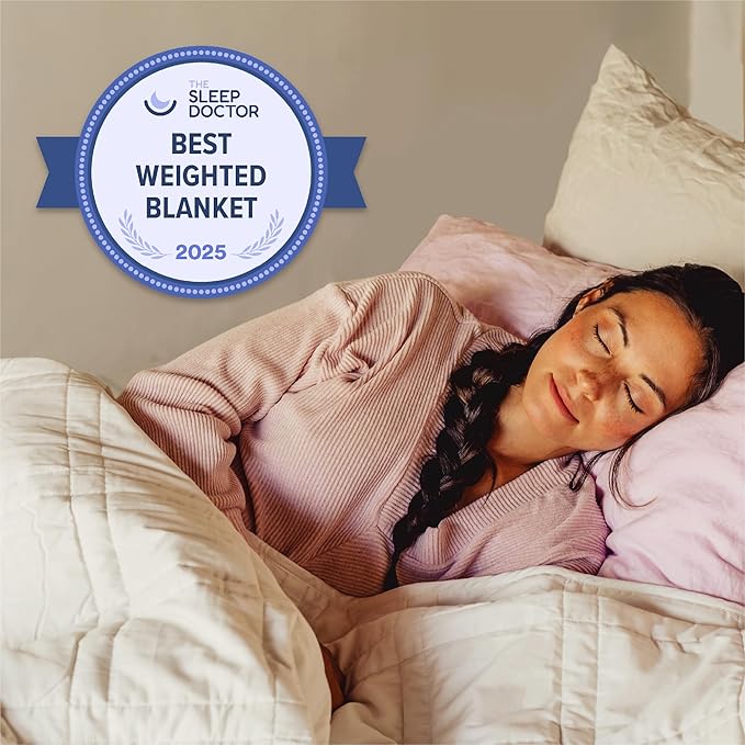 Baloo Weighted Blanket for Adults 15 lb (Silver Sage, 60"x80") | Cool & 100% Cotton | Machine Washable & Dryer Safe | Glass Microbead Fill