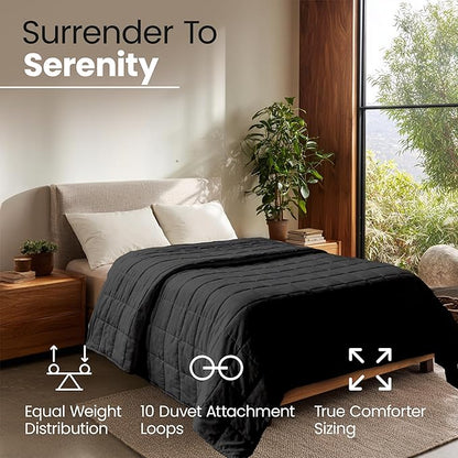 HomeSmart 30 lbs Weighted Blanket Queen Size - Medium Pressure Blanket - Premium Ultra Soft- 30lbs
