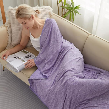 Marchpower Arc-Chill Cooling Blanket for Hot Sleepers Twin Size, Double-Sided Design Japanese Cooling Fiber Absorbs Body Heat, Lightweight Soft Cold Blanket for Sleeping Summer Bed