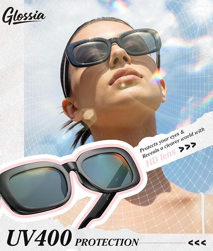 AI Smart Glasses, Bluetooth Glasses for Women Men, Bluetooth Sunglasses with UV Protection, Hands-Free Calls, Music and Voice Control for Outdoor Travel
