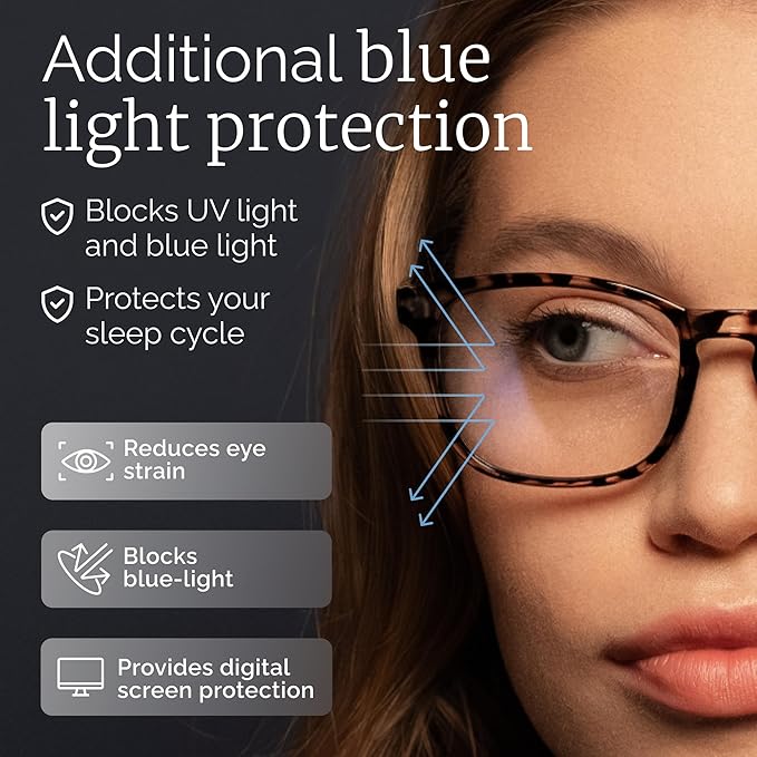 CCVOO 6 Pack Blue Light Blocking Reading Glasses, Anti Headache/Glare/Eye Strain Readers Computer Eyeglasses Women/Men (6 Pack Mix with Case，3.75)