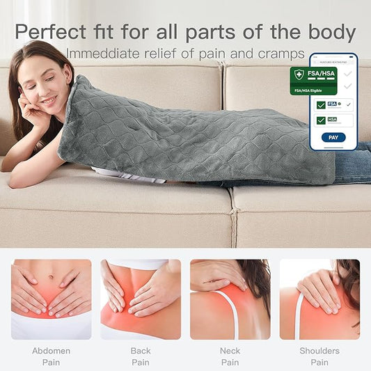 XL Heating Pads Large 17''x33'' fsa Eligible Items only List Heat pad for Period Cramps Heating Pads Large Heated pad for Back Pain Relief Products Christmas Gifts for Mom Dad