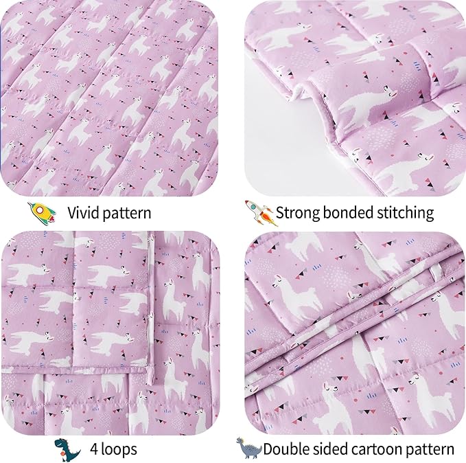 HOSUKKO Weighted Blanket - 5 lbs Purple Alpaca Heavy Blanket - Breathable Blanket(36 * 48 inches, 5 lbs)