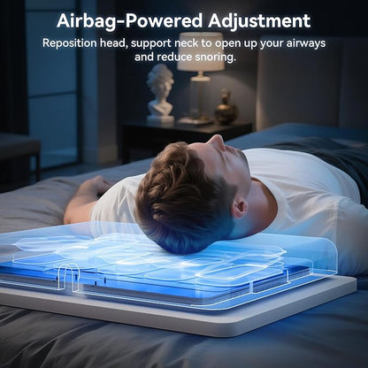 Smart Anti-Snore Pillow AP100, AI Sleep Devices for Snore Relief, Ideal Solution for Side and Back Sleepers
