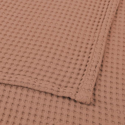 36” X 40” Inches Cooling Baby Waffle Weave Blanket, Ultra-Soft Lightweight Receiving Blanket for Newborn, Breathable Comfortable Baby Swaddle Blanket for Boys and Girls(Clay)