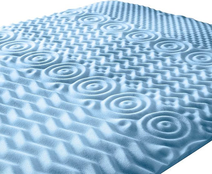 Serta Comfort Zone Cooling Memory Foam Mattress Topper, 1.5 Inch, Queen
