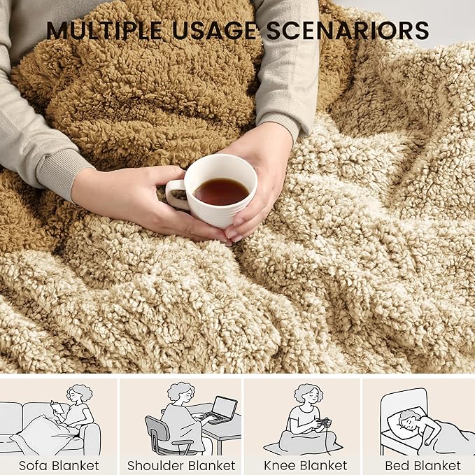 Heated Blanket Electric Blanket Throw - Fast Heating Blanket Throw Double Sided Sherpa Ultra Soft Cozy with 10 Heating Levels & 2-10 Hours Auto Off, Mashine Washable, 50 x 60 Inches, Grey