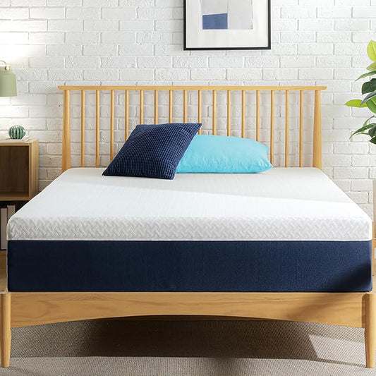 Zinus 12 Inch Queen Cooling Comfort Hybrid Mattress [New Version], Fiberglass Free, Medium Firm Feel, Motion Isolation, Certified Safe Foams & Fabric