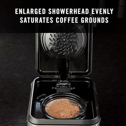 Calphalon Coffee Maker, Programmable Coffee Machine with Glass Carafe, 14 Cups, Stainless Steel