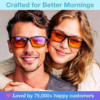 +1.0 +1.5 +2.0 +2.5 Orange Blue Light Blocking Reading Glasses for Better Sleep - Migraine Glasses for Women & Men