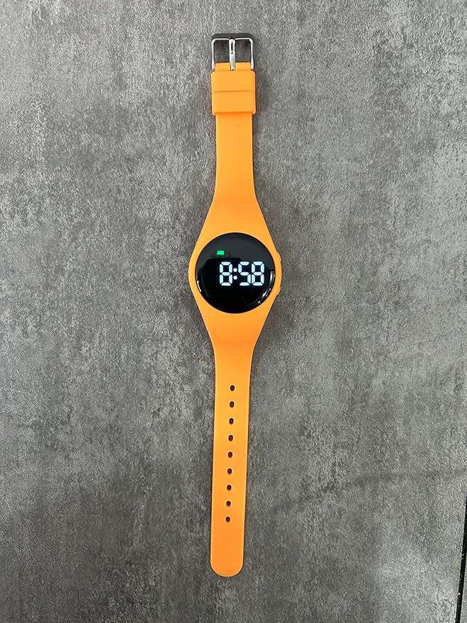 Vibrating Alarm Watch, Water Resistant Potty Training Wristband Rechargeable Medical Reminder Watch with Timer and 15 Daily Alarms (Orange)