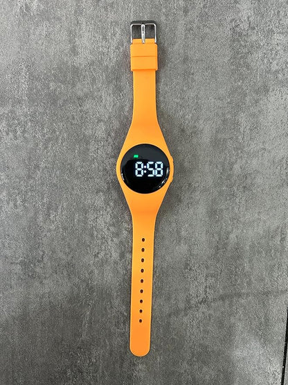 Vibrating Alarm Watch, Water Resistant Potty Training Wristband Rechargeable Medical Reminder Watch with Timer and 15 Daily Alarms (Orange)