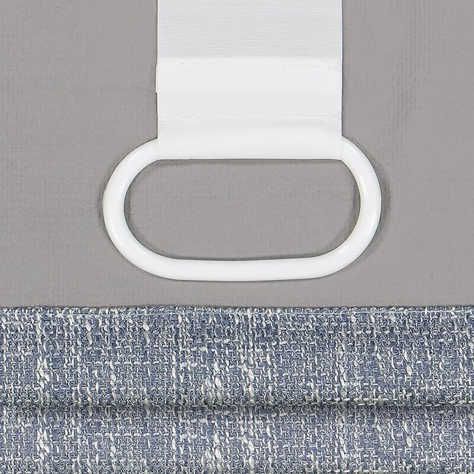 Eclipse Drew Noise Reducing Blackout Cordless Lined Window Roman Shade for Living Room, 33 in x 64 in, Blue