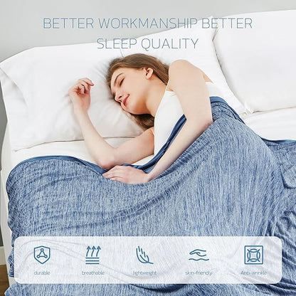 Degrees of Comfort Cooling Blanket King Absorbs Heat to Keep Body Cool for Hot Sleepers,Soft, Breathable and Lightweight Summer Cold Blankets for Bed 108“ x 90”
