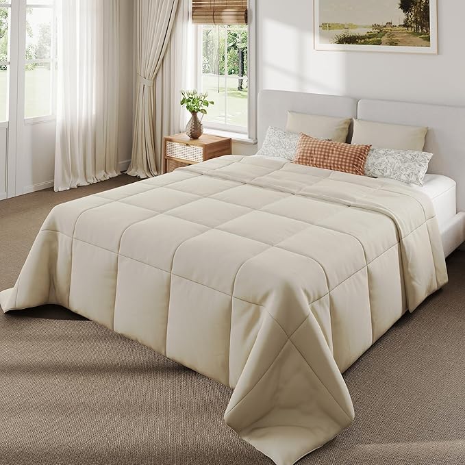 King 4 Inch Memory Foam Mattress Topper with Cooling Comforter,Dual Layer 2" Gel Memory Foam and 2" Mattress Pad for Back Pain Relief,Tencel Fabric,CertiPur-US Certified,White