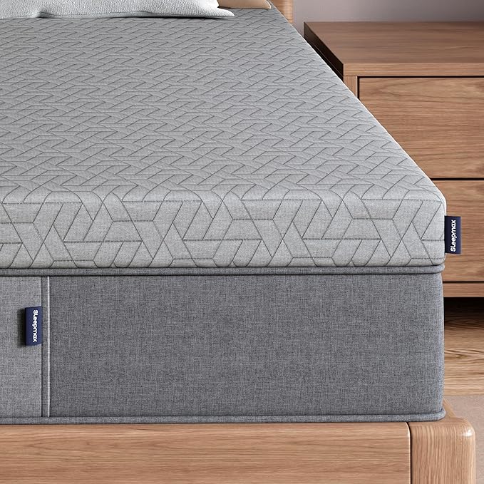 Sleepmax Extra Firm Mattress Topper 4 Inch Full Size - Fusion Memory Foam Bed Topper Enhanced Pain Relief - Gel Bamboo Charcoal Green Tea Copper Cooling Pad with Cover No Odor - CertiPUR-US Certified