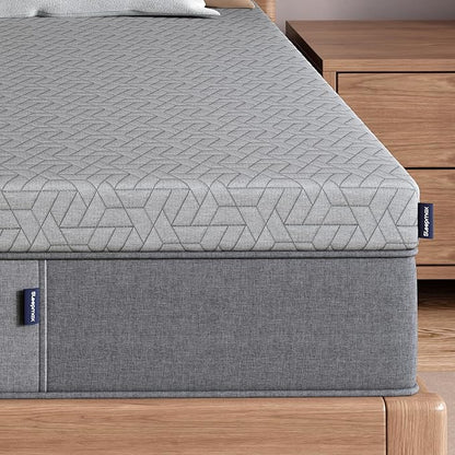 Sleepmax Extra Firm Mattress Topper 4 Inch Full Size - Fusion Memory Foam Bed Topper Enhanced Pain Relief - Gel Bamboo Charcoal Green Tea Copper Cooling Pad with Cover No Odor - CertiPUR-US Certified