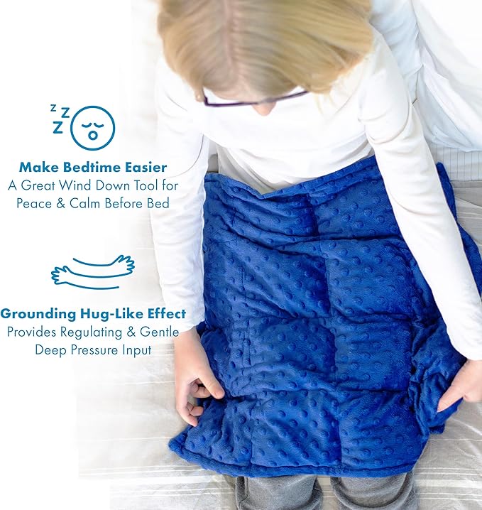 Harkla Weighted Lap Pad for Kids (Deep Blue)