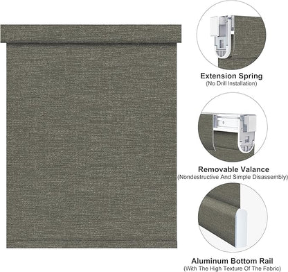 Bringnox No Drill Motorized Blinds with Remote,Blackout Windows,with Apple Homekit,Alexa,Google, with App,Voice Control Custom Size