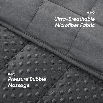 Weighted Blanket for Kids, Comfortable and Soft Throw Weighted Blanket with Premium Glass Beads for All Season 5 lbs 40"x60" Dark Grey