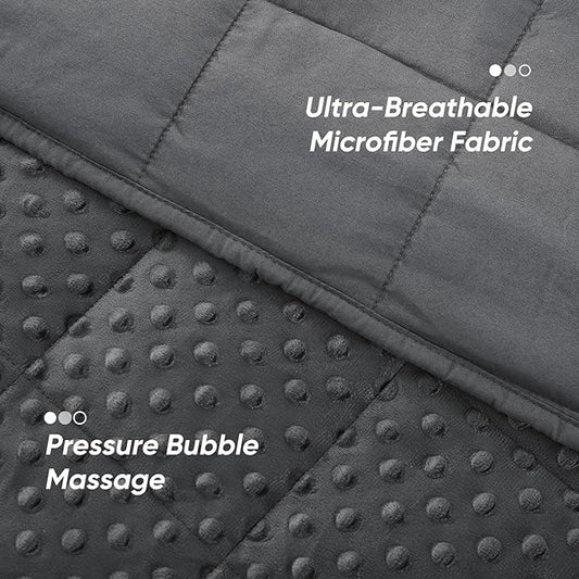 Weighted Blanket for Kids, Comfortable and Soft Throw Weighted Blanket with Premium Glass Beads for All Season 5 lbs 40"x60" Dark Grey