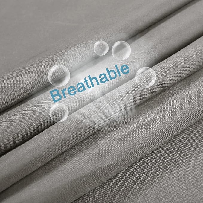4 Piece Bed Sheet Set -1 Flat Sheet,1 Fitted Sheet and 2 Pillow Cases Brushed Microfiber Luxury Bedding with Deep Pockets (Full,Gray)