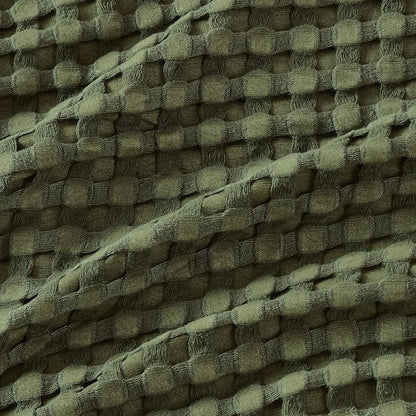 Bedsure Cooling Cotton Waffle Oversized King Blanket - Lightweight Breathable Rayon Derived from Bamboo for Hot Sleepers, Luxury Throws for Bed and Sofa, Olive Green, 120x96 Inches