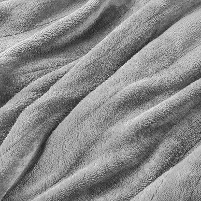 Electric Heated Blanket Queen Size 84"x90", Soft Plush Microplush for Bed, Dual Controllers & Dual Heating Zones, 1-10 Hours Auto Off & 6 Heating Levels, Machine Washable, Gifts for Family-Gray