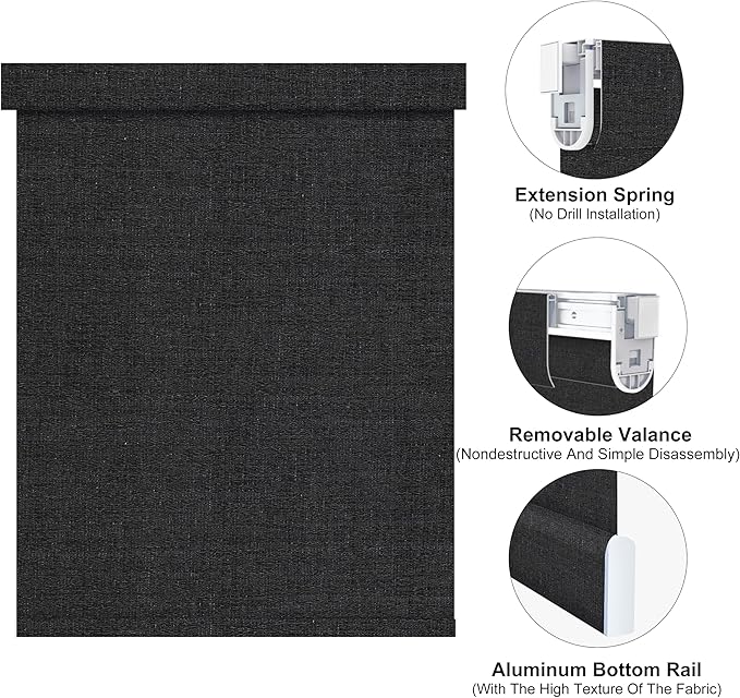 Bringnox No Drill Motorized Blinds with Remote,Blackout Windows,with Apple Homekit,Alexa,Google, with App,Voice Control Custom Size