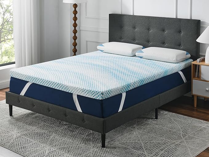 Roost Sleep Cool Cloud Supreme 3 Inch Gel Memory Foam Full Mattress Topper – Cooling, Ventilated Design for Back and Pressure Relief