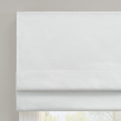 Eclipse Kylie Total Privacy Blackout Cordless Lined Window Roman Shade for Living Room, 33 in x 64 in, White