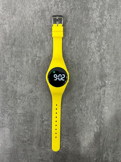 Vibrating Alarm Watch, Water Resistant Potty Training Wristband Rechargeable Medical Reminder Watch with Timer and 15 Daily Alarms (Yellow)