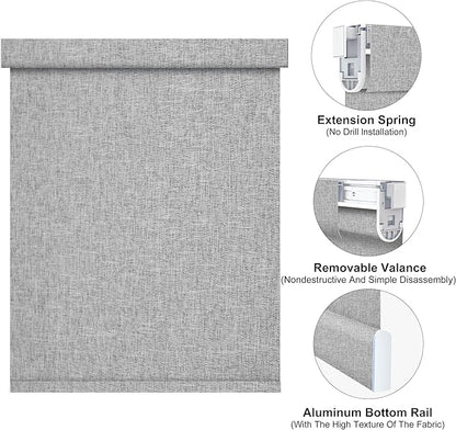 Bringnox No Drill Motorized Blinds with Remote,Blackout Windows,with Apple Homekit,Alexa,Google, with App,Voice Control Custom Size