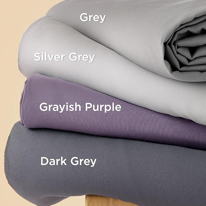 Bedsure Duvet Cover California King Size - Soft Double Brushed Bedding Set for Kids & Adults, Zipper Closure, 3 Pieces, Includes 1 Duvet Cover (104"x98") & 2 Pillow Shams, NO Comforter, Grey