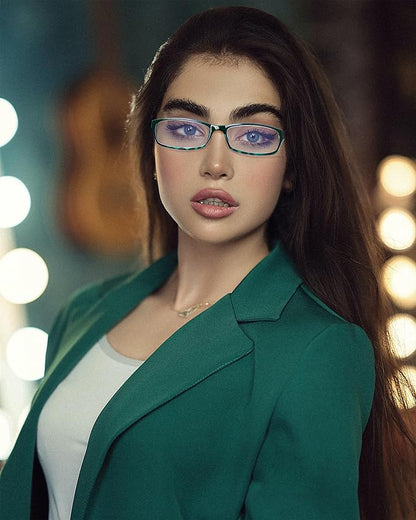 Henotin 5-Pack Reading Glasses Blue Light Blocking Anti Eyestrain Computer Reading Glasses for Women and Men Readers (Mix Color-C2, 1.75, Diopters)
