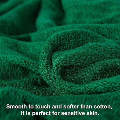 NTBAY Cable Knit Cooling Throw Blanket, Soft and Breathable Throw Blanket 51x67 Inches Made from Rayon Derived from Bamboo for Couch, Sofa, Nap, Green