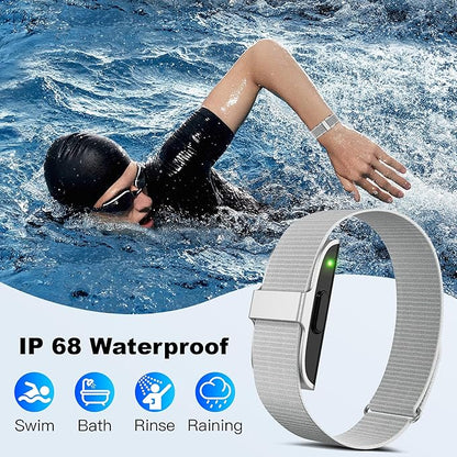 Fitness Tracker with Blood Pressure & Blood Oxygen Monitor, 24/7 Heart Rate Sleep Tracking, IP68 Waterproof Smart Watch, Step Calorie Counter, Activity Tracker for Men Women - No Subscription