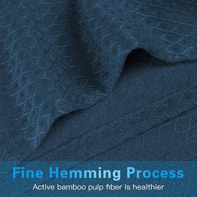 AmyHomie Cooling Blanket Queen Size, 100% Rayon Derived from Bamboo, Cool Summer Blanket for Hot Sleepers, Soft Comfy Lightweight Blankets for All Seasons(Navy, 90×90in)