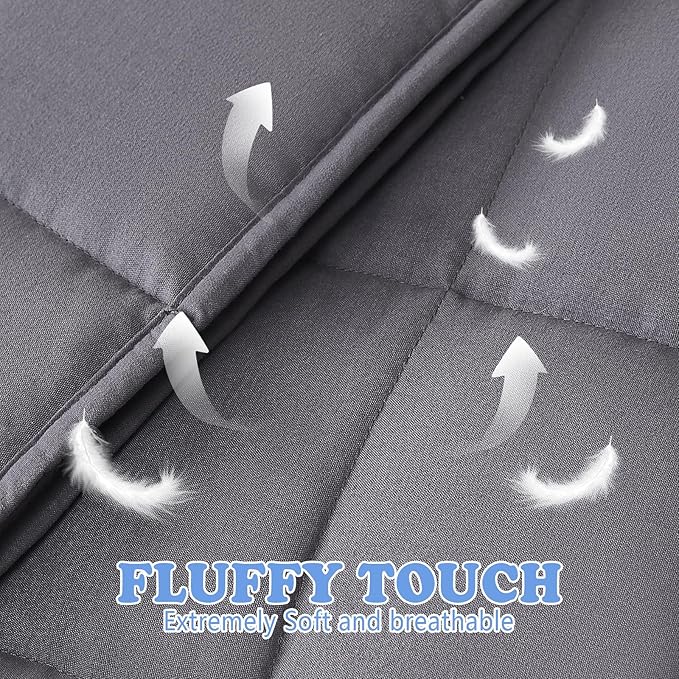 HOSUKKO Weighted Blanket - 2 lbs Grey Heavy Blanket - Breathable Blanket(36 * 48 inches, 2 lbs)