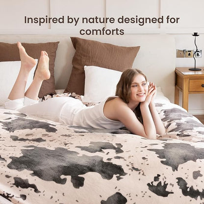 Heated Blanket Queen Blanket - Fast Heating Electric Blanket, Soft Flannel Heated Queen with 4 Time Settings,10 Heating Settings, Warm Gifts for Women & Mom & Grandma(84"x90"Light Coral)