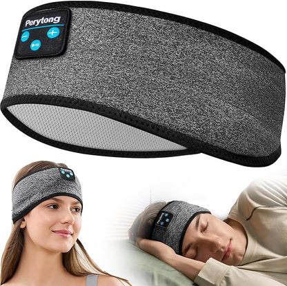 Perytong Sleep Headphones Bluetooth Headband Sleeping Headphones Wireless Sleep Headband with Comfortable Earbuds for Side Sleepers, Sleeping Eye Mask for Women Men Workout Running