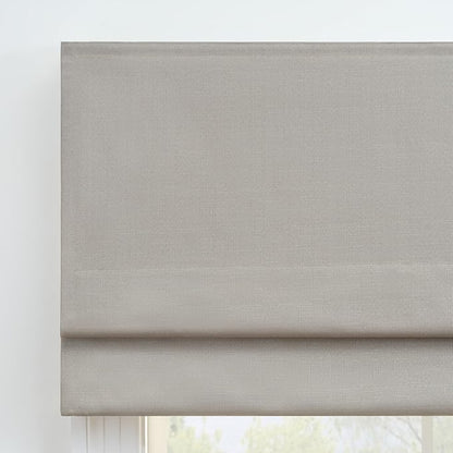 ECLIPSE Kylie Total Privacy Blackout Cordless Lined Window Roman Shade for Living Room, 36 in x 64 in, Grey