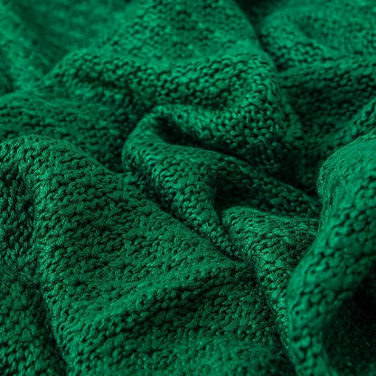 NTBAY Cable Knit Cooling Toddler Blanket, Soft and Breathable Baby Blanket 30x40 Inches Made from Rayon Derived from Bamboo for Crib, Stroller, Nursery, Green
