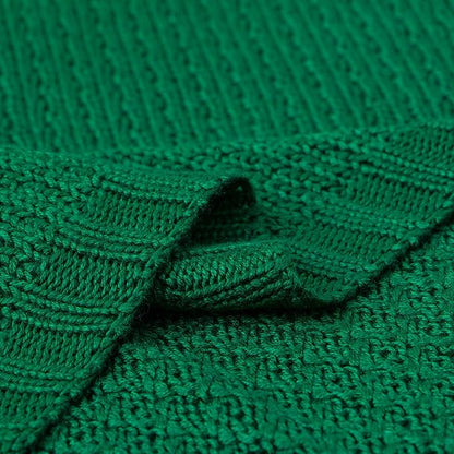 NTBAY Cable Knit Cooling Toddler Blanket, Soft and Breathable Baby Blanket 30x40 Inches Made from Rayon Derived from Bamboo for Crib, Stroller, Nursery, Green