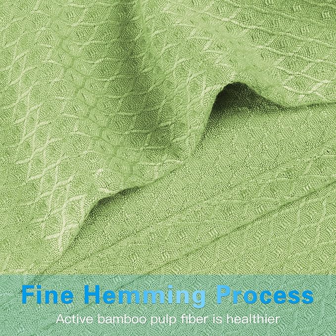 AmyHomie Cooling Blanket, 100% Rayon Derived from Bamboo, Cool Summer Blanket for Hot Sleepers, Soft Comfy Lightweight Blankets for All Seasons(Green, 79×91in)