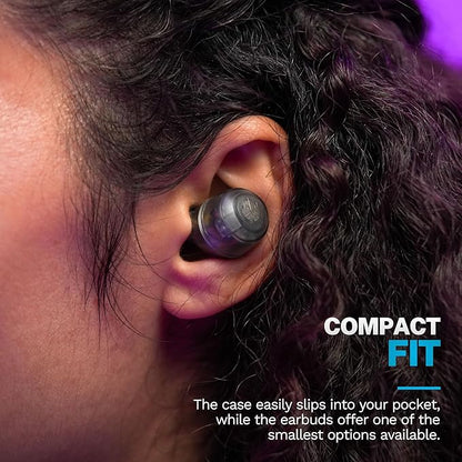 JLab Go Air Pop+ True Wireless Earbuds, in Ear Headphones, Bluetooth Earphones, 35H Playtime Ear Buds, Bluetooth Earbuds with Microphone, USB-C Charging Case, Dual Connect, EQ3 Sound, Clear