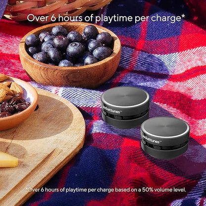 Bone‑Conduction Bluetooth Speakers – 2‑Pack Mini Wireless Speakers, Surface‑Amplifying Sound, True Wireless Stereo, USB‑C Rechargeable, Portable