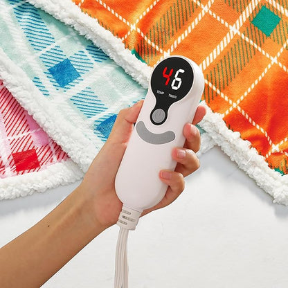 Electric Heated Blanket Full Size 72"x84" - Microplush & Sherpa Fabric Dual-Sided, 9 Heat Settings & 1-10 Hours Auto Off , Cozy Warming Throw for Home, Office, or Bed, Machine Washable，Mint Green
