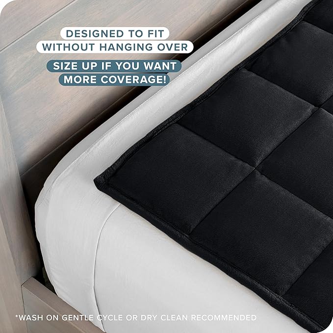 Bare Home Weighted Blanket King Size 25lb (80" x 87") for Adults - Minky Fleece - Premium Heavy Blanket Nontoxic Glass Beads (Black, 80"x87")